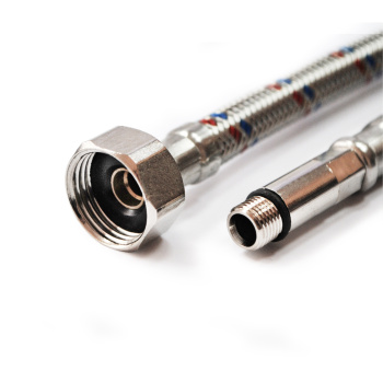 Шланг соединительный к смесителю 30 см нерж.сталь VALFEX М10*18-1/2" уп.2шт *1/100