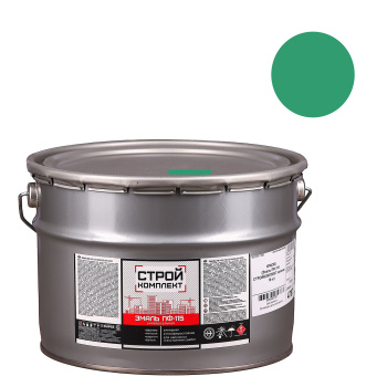 Эмаль ПФ-115 зеленая 10 кг СТРОЙКОМПЛЕКТ *1/44