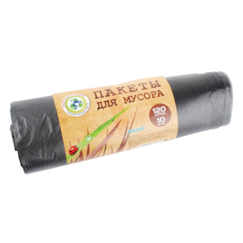 Мешки для мусора  30л*25шт толщ.6мкм Биоразлагаемые "Био" Черные арт.201-002 "AKOR" *120