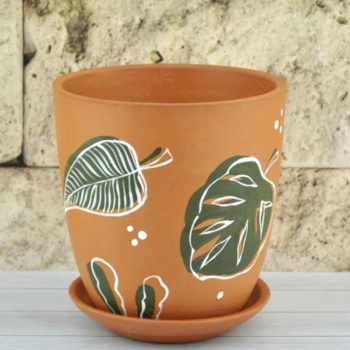 Кашпо керам. "Тропики" 2.8л d верха 170мм h160мм с поддоном ТПК3 *4 Кашпо керам. "Тропики" 2.8л d верха 170мм h160мм с поддоном ТПК3 *4