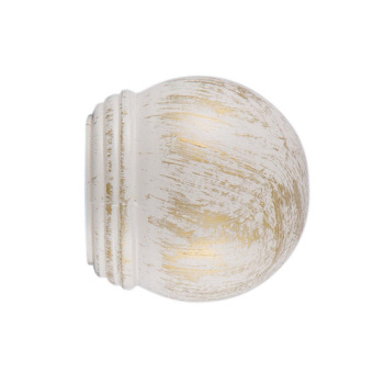 Наконечник DIY 16мм Шар Белое золото(2шт)*1