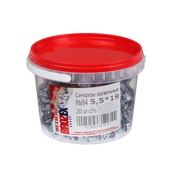 Саморезы кровельные 5.5х19 мм BROZEX, оцинкованная сталь, 250 шт.