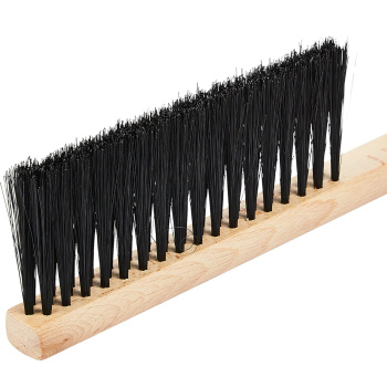 Щетка-сметка деревянная ручка, иск.щетина, дл.39см, выс.щетины 6см СТ/390 "YOZHIK" *1/42