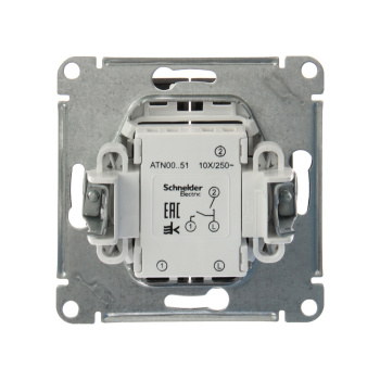 Механизм выключателя 2-кл. ATLAS DESIGN (сх.5) 10АХ мокко SchE ATN000651