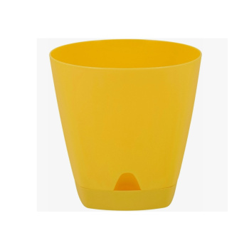 Кашпо пластм. "Amsterdam"  0,65л d верха 110мм h107мм прикор.полив Спелая груша ING6198СГ *1/12