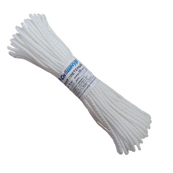 Шнур полипропиленовый d 4мм дл.20м плетеный арт.20368 ("Сибшнур") *1/50