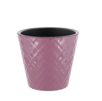 Кашпо пластм. "Manhattan" 3,3л d верха 190мм h177мм со вставкой Морозная слива IG670210053 *1/9