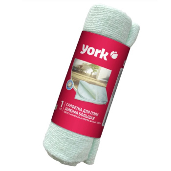 Салфетка д/уборки д/пола Х/Б 60х75см св.Зеленая/Синяя 022270 "York" *1/30