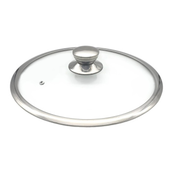 Крышка д/сковороды, кастрюли Стекл. с шир.нерж.ободом,с пароотв. d26см Нерж.р.KC-T26110/N Jarko*1/7