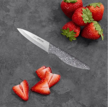 Нож кухонный ATTRIBUTE пл.р. Stone д/фруктов дл.лезв.9см AKS104 блистер *1/6/72