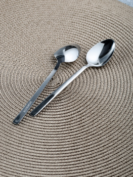 Ложка чайная нерж. "Quadro" КОМПЛЕКТ 2ШТ на подвеске DMC132 "Domenik" *1/12/72