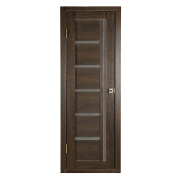 Дверное полотно остекленное BROZEX-WOOD Comfort-6, 2000х700х36 мм, кедр венге 3D