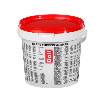 Эмаль акриловая глянцевая 0,9 кг DALI универсальная База А RAL 9010 *6/384
