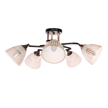 Люстра Verner Lighting A3938/5, 40 Вт, Е27, 5 ламп, черный/золото
