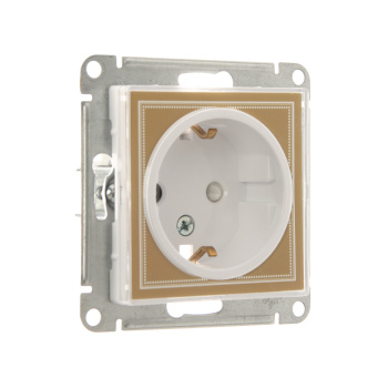Механизм розетки 1-м СП ATLAS DESIGN ART с заземл. защ. шторки 16А бел. SchE ATN200145