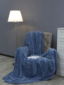 Плед искусственный мех 220*240см синий 17-4023 TF F072BL 2224 Buenas Noches *1 Плед искусственный мех 220*240см синий 17-4023 TF F072BL 2224 Buenas Noches *1