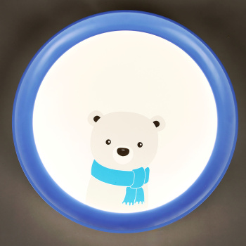 Светильник светодиодный акриловый 400мм 48W 6016B/24W*2 blue 3 реж., пульт S=10м2 VERNER LIGHTING *1