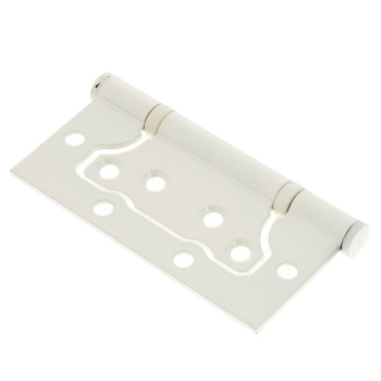 Петля без врезки 100*75*2,5мм БЕЛАЯ (комплект 2шт.) АПЕКС *1/5/50