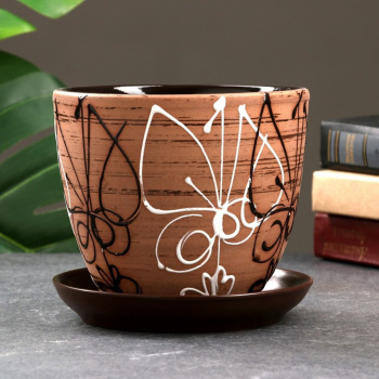 Кашпо керам. "Восток" 1.7л d верха 125мм h140мм с поддоном ВТК2 *6 Кашпо керам. "Восток" 1.7л d верха 125мм h140мм с поддоном ВТК2 *6