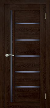 Дверное полотно остекленное BROZEX-WOOD Comfort-6, 2000х800х36 мм, кедр венге 3D