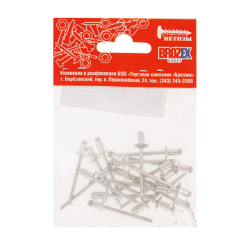 Заклёпки комб. BROZEX 4,0*6,0 (20шт) *10/100