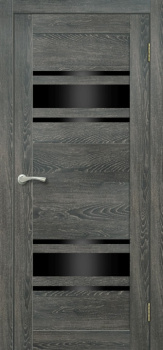 Дверное полотно остекленное BROZEX-WOOD Comfort-17, 2000х800х36 мм, дуб шале графит 3D