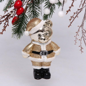 Ёлочная игрушка Волшебный медвежонок 8*5*12 см, шампань