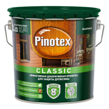 Защитно-декоративное покрытие Pinotex Classic, для древесины, 2.7 л, рябина