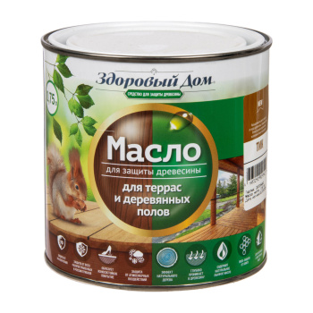 Масло для террас и деревянных полов Здоровый Дом Тик 0,75 л *1/6/528