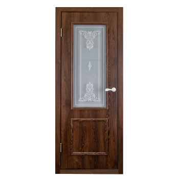 Дверное полотно остекленное Двери Гуд ДЕКА, 2000х80037 мм, дуб темный