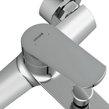 Смеситель д/ванны Cersanit FLAVIS + душ. лейка, шланг, держатель д/лейки 64509 *1