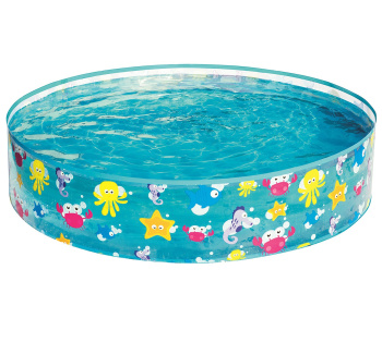 Бассейн надувной детский BESTWAY Подводный мир, 122x122x15 см, 219 л