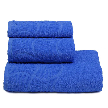 Полотенце махровое 30*70см Волна цв.1148 синий ПД-2701-02057/305 *10/80