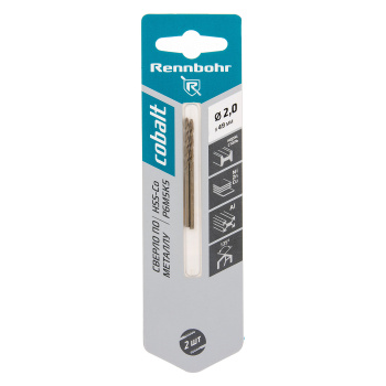 Сверло по металлу 2,00*49/24мм HSS-G P6M5 (2шт) блистер арт.675020 DYNAMIC RENNBOHR *10/40/640 Сверло по металлу 2,00*49/24мм HSS-G P6M5 (2шт) блистер арт.675020 DYNAMIC RENNBOHR *10/40/640