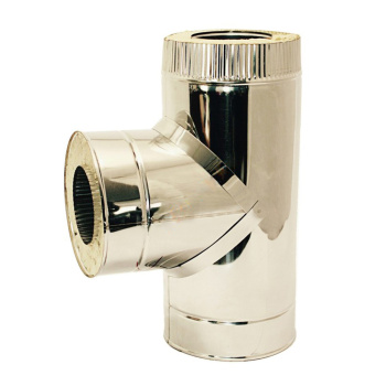 Тройник-сэндвич 90* d.115х200 нерж/оцин 0,5мм/0,5мм AISI 439 *1