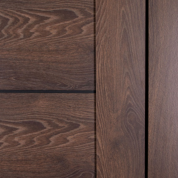 Дверь межкомнатная остеклённая КЛ7/1 Дуб Темный 600 мм черное стекло Двери ГУД *1