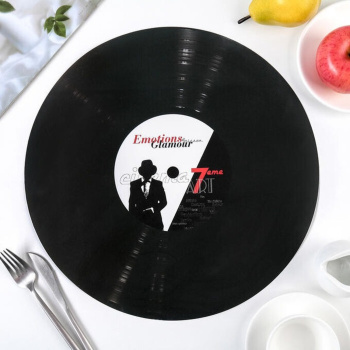 яяяСалфетка кухонная "Виниловая пластинка", 38 см 1030296