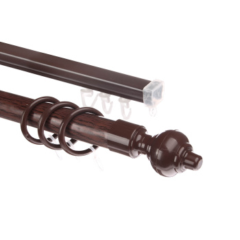 Карниз круглый d28мм Орех + U-шина 2,0 Магеллан *5