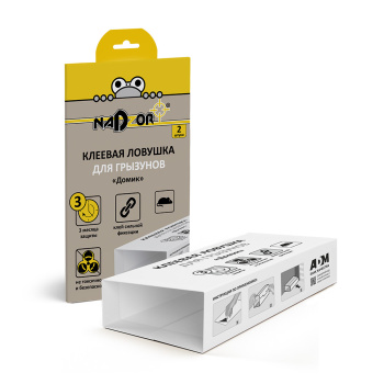Ловушка для грызунов клеевая Домик, 2 шт Nadzor ( NASDFR1) *10/50