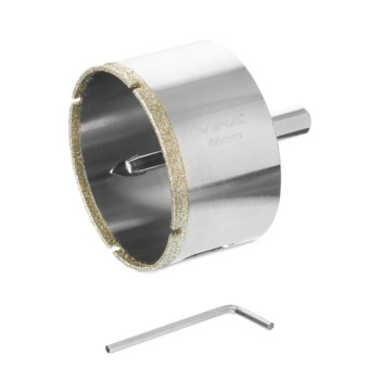 Коронка алмазная по керамике VIRA 68 мм, трехгранный хвостовик