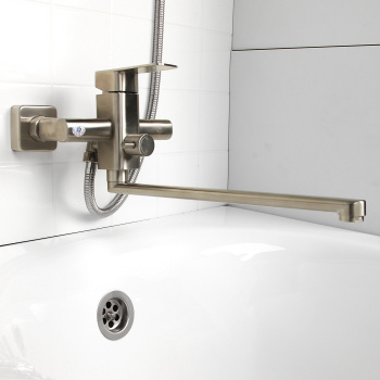 Смеситель универсальный Diadonna D34-222130S, с комплектом, длинный излив, однорычажный