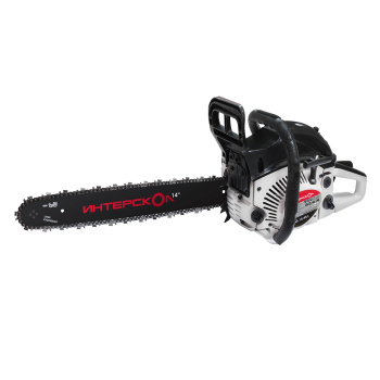 Пила цепная бензиновая 2Т 2,4л.с 45см3 шина35см цепь59зв.шаг0,325"паз1,5мм ИНТЕРСКОЛ ПЦБ-14/45Л *1/2
