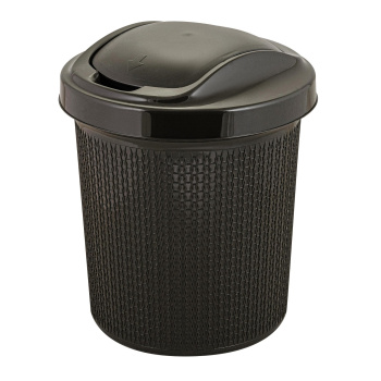 Контейнер д/мусора пластм. с откидной "плавающей" крышкой 12л "Soul" SV4065ВНГ ("Spin Clea") *1/8