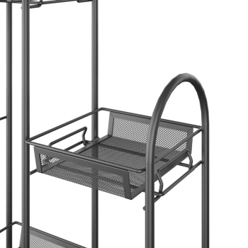 Этажерка для цвет.кашпо металл. "Лира 24" 4-х местн., ш.0,37м,в.0,75м,гл.0,17м Графит ПДЦЛ24ГР *1