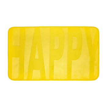 Коврик 45*75*1,2 см для ванной с памятью формы "Happy" "VORTEX" желтый (арт.24121) *1/10