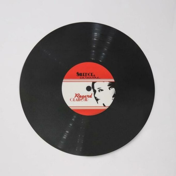 яяяСалфетка кухонная "Виниловая пластинка", 38 см 1030296