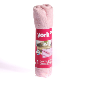 Салфетка д/уборки д/пола Х/Б 60х75см Розовая 022280 "York" *1/30