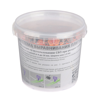 Система выравнивания плитки СВП зажим "Флажок" 1,4мм (ведро 100шт) (арт.339-0100) *12/24