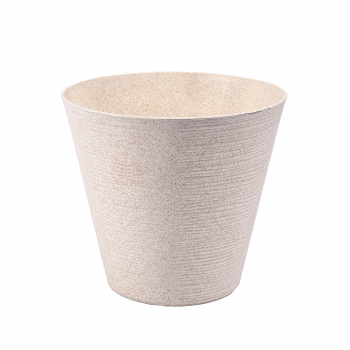 Кашпо пластм. "Конус Эко" 3л d верха190мм h170мм,съем дрен.решетка Слон.кость "5plast.ru" *1/13