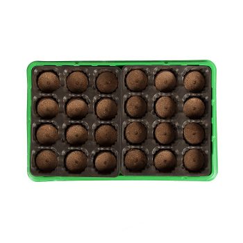 Набор для рассады с торфяными таблетками 41 мм, 24 ячейки Набор для рассады с торфяными таблетками 41 мм, 24 ячейки